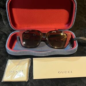 Gucci Dark Brown Sunglasses with Case